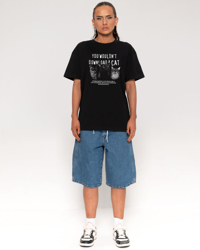 You Wouldn’t Download a Cat Black T-Shirt